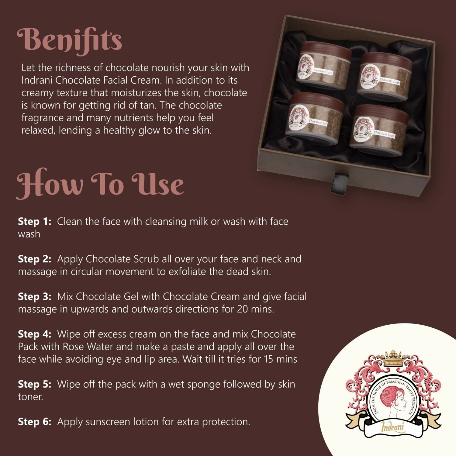 Chocolate Facial Kit