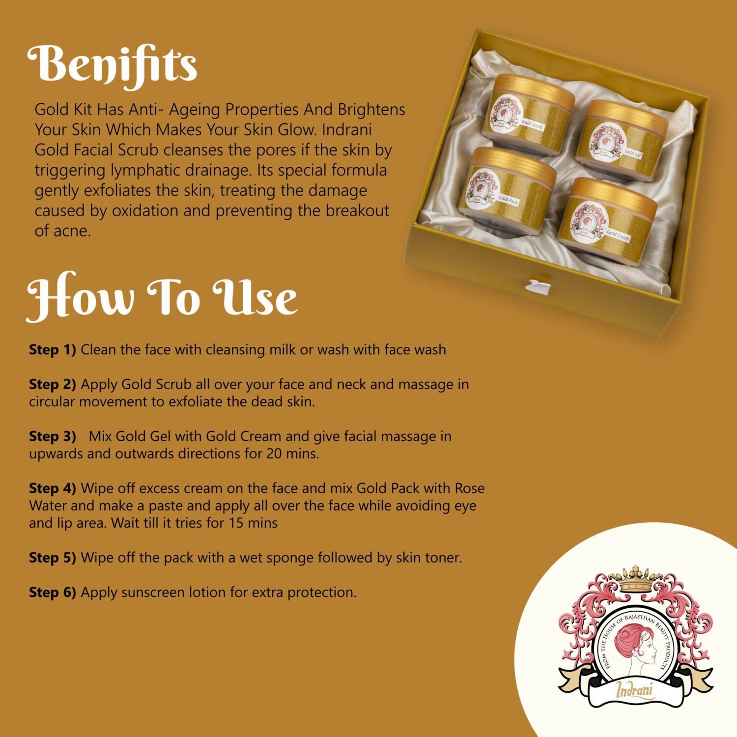 Gold facial kit