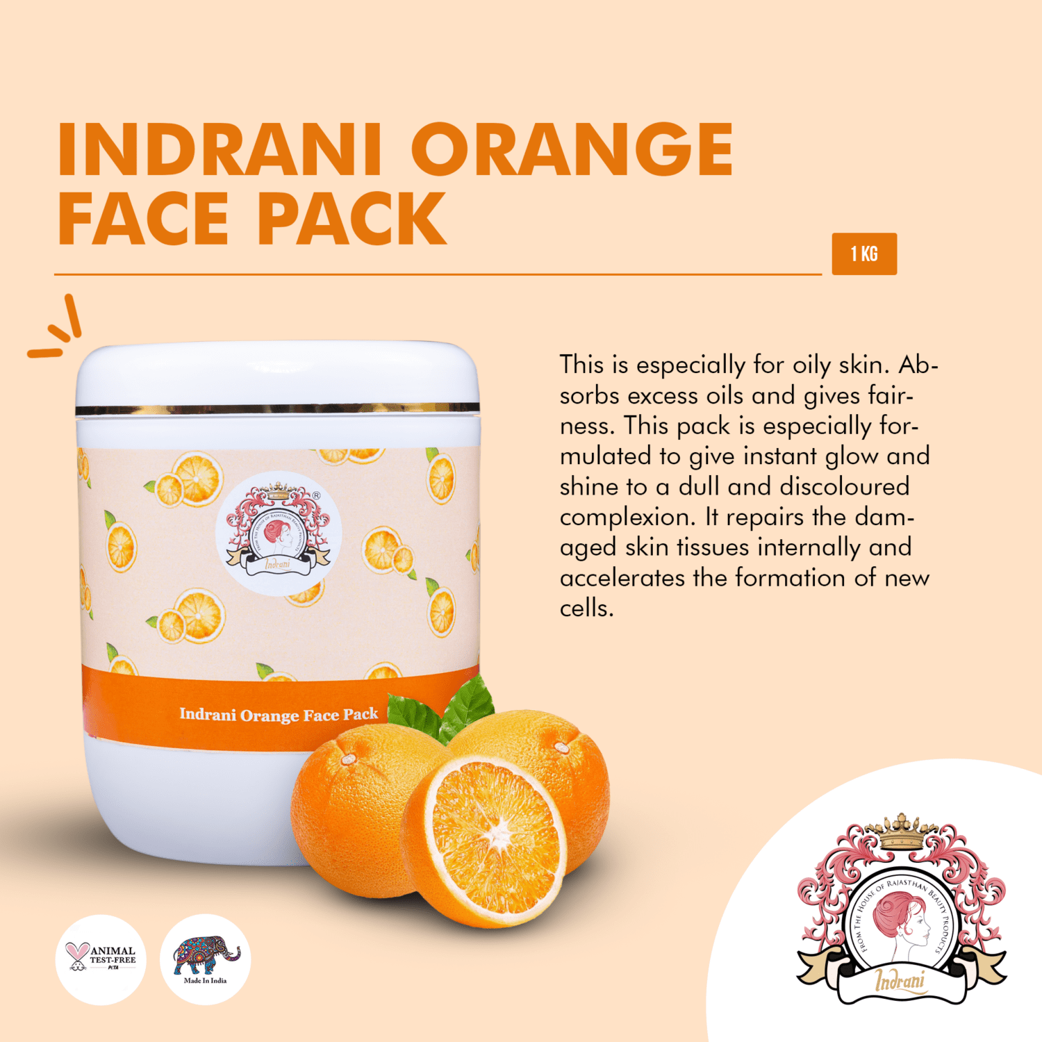 Indrani Orange Face Pack 00