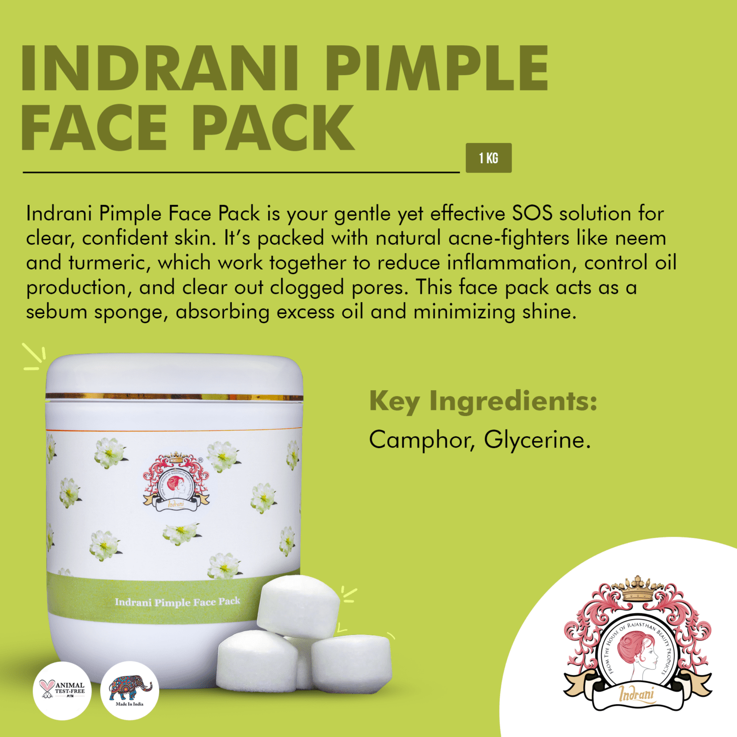 Indrani Pimple Face Pack_1kg_00