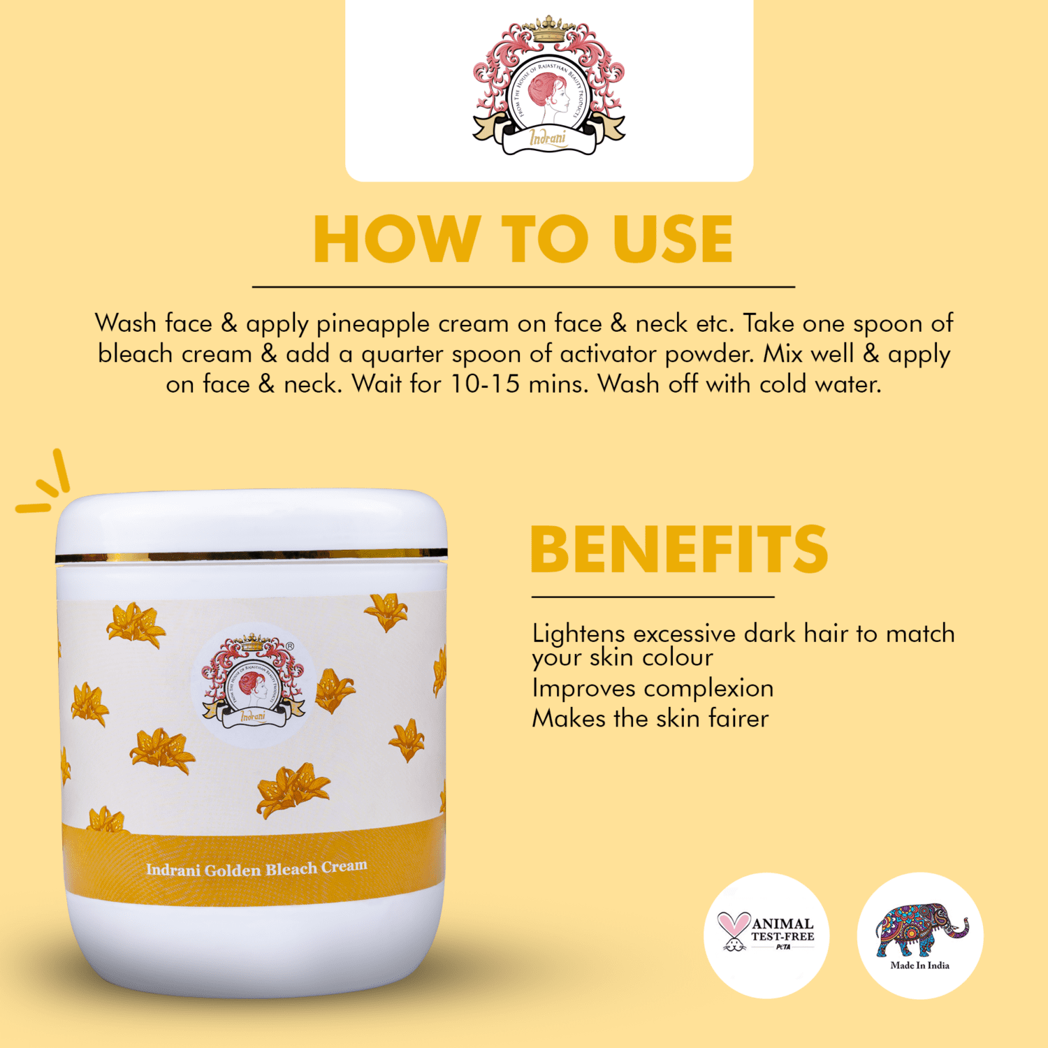 Indrani golden bleach cream_01