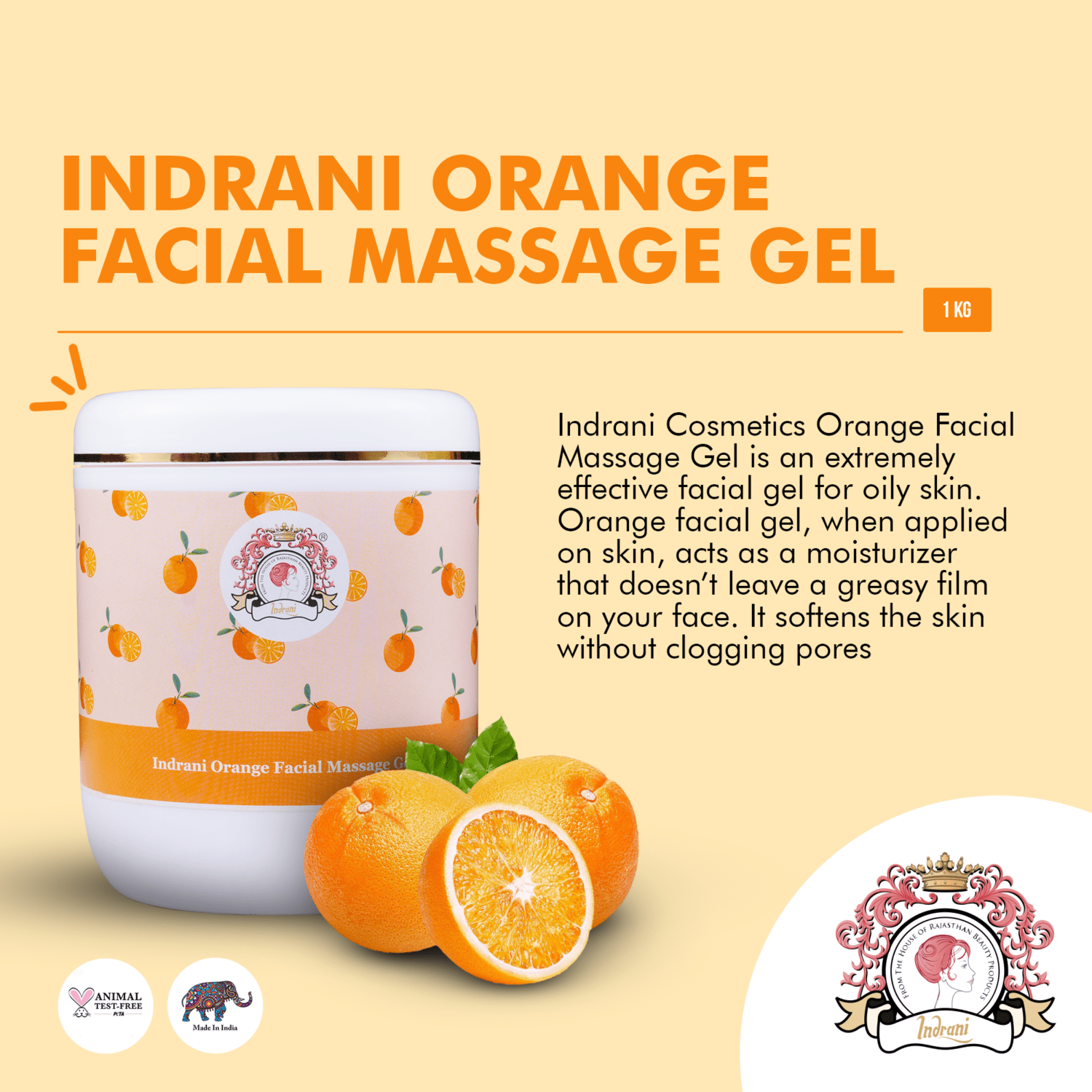 Indrani orange facial massage gel_00